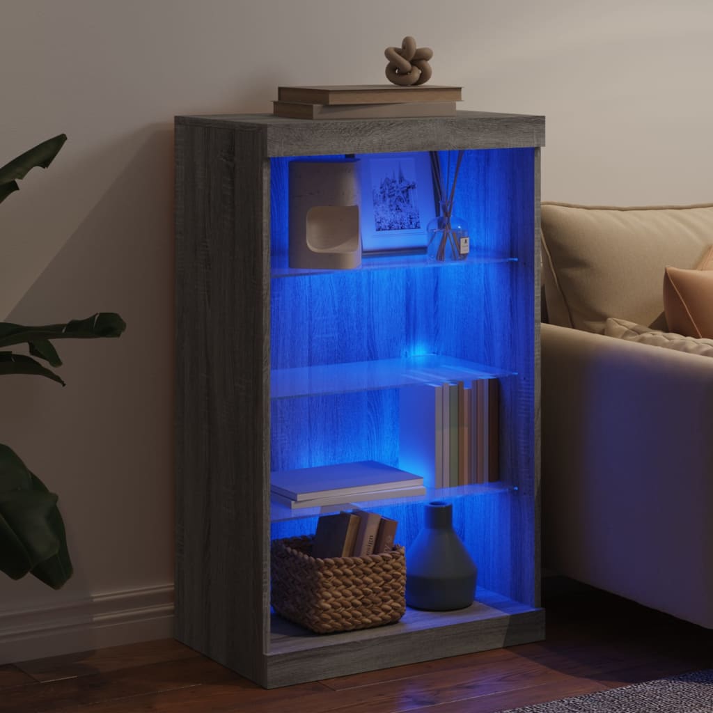 Sideboard With Led Lights 60.5X37X100 Cm