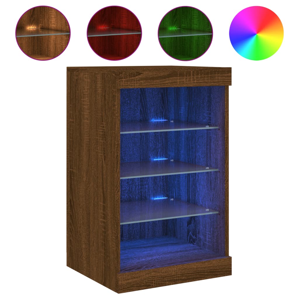 Sideboard With Led Lights 41X37X67 Cm