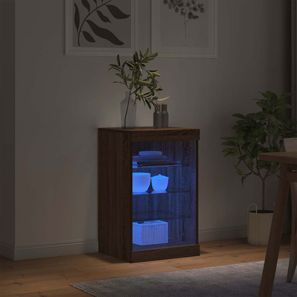 Sideboard With Led Lights 41X37X67 Cm
