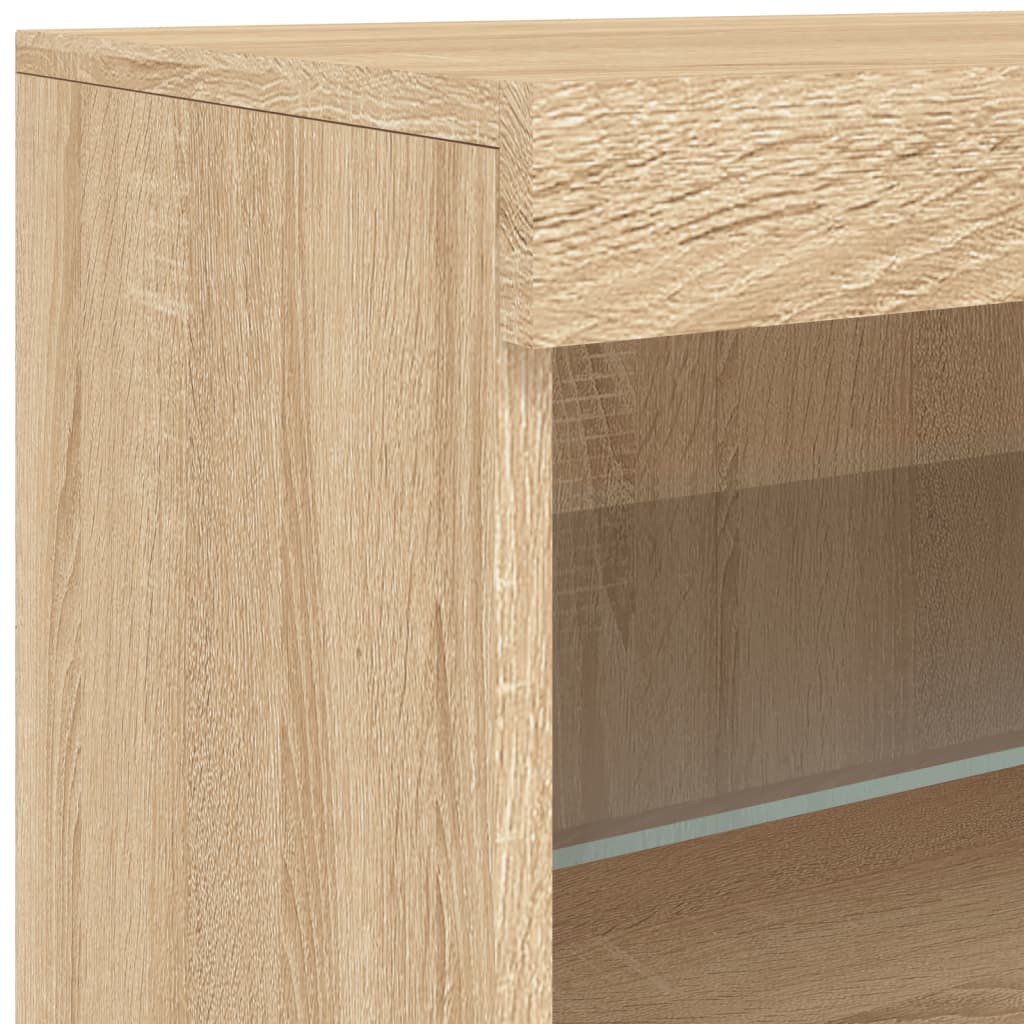 Sideboard With Led Lights 162X37X67 Cm