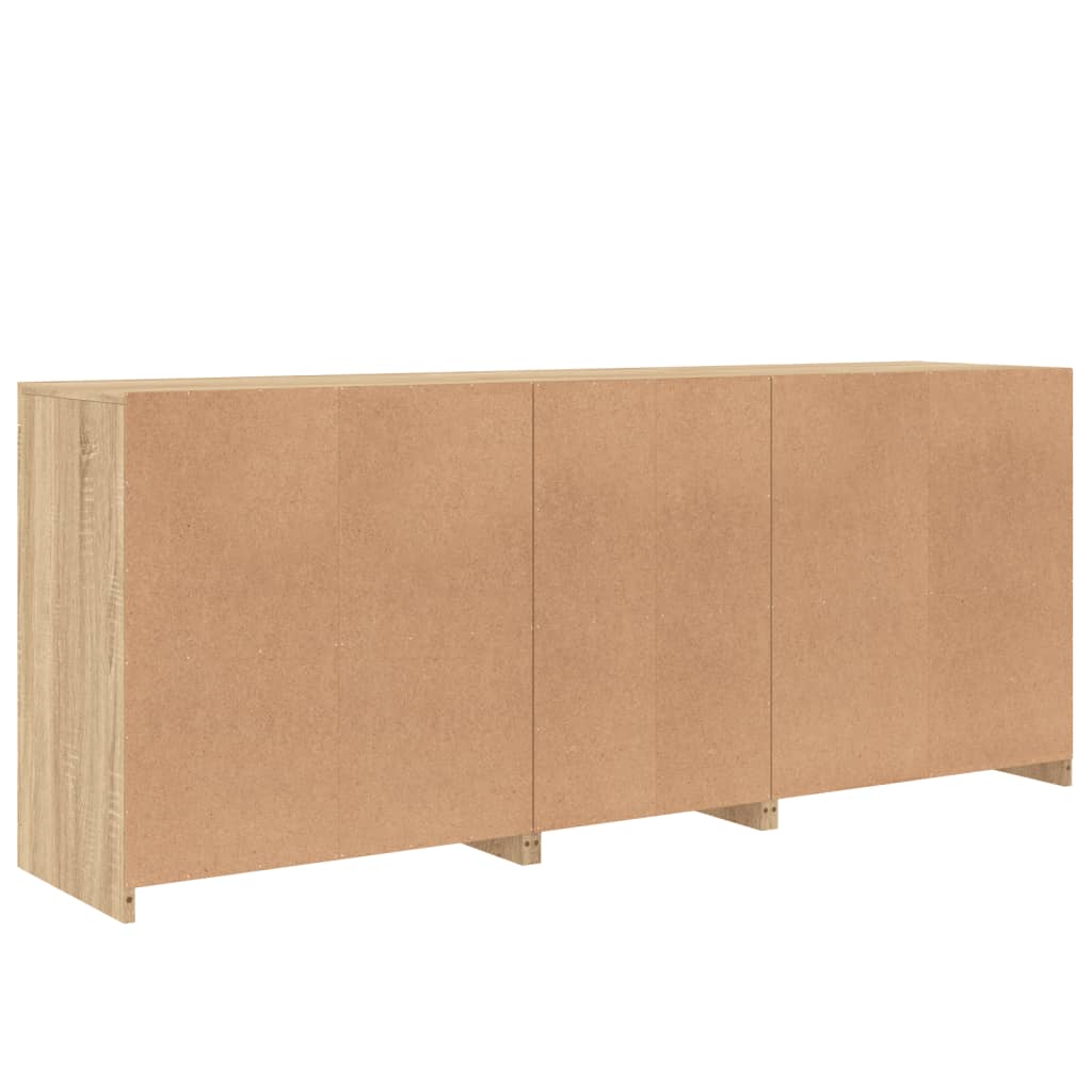 Sideboard With Led Lights 162X37X67 Cm