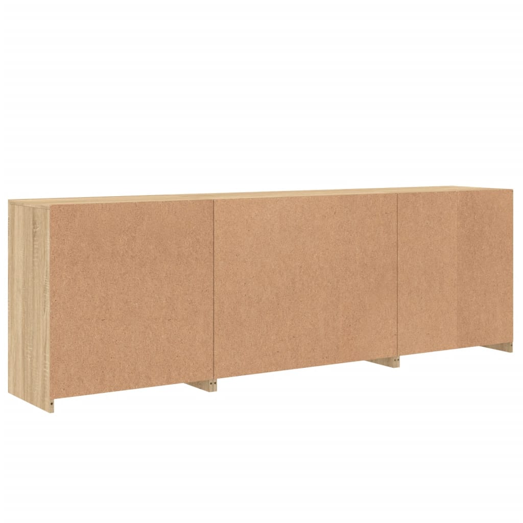 Sideboard With Led Lights 202X37X67 Cm
