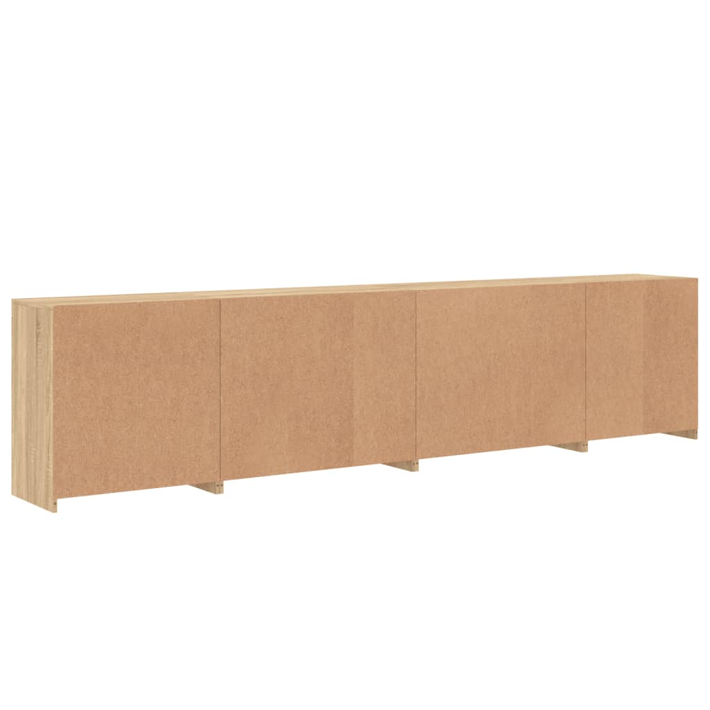 Sideboard With Led Lights 283X37X67 Cm