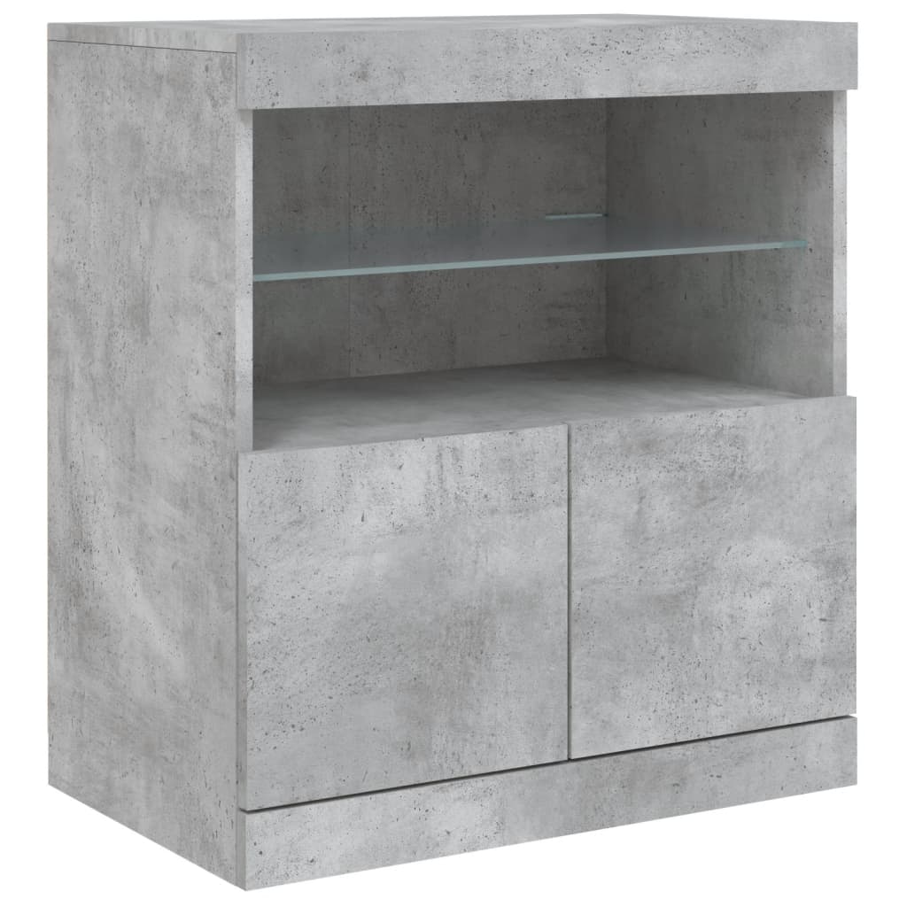 Sideboard With Led Lights 283X37X67 Cm