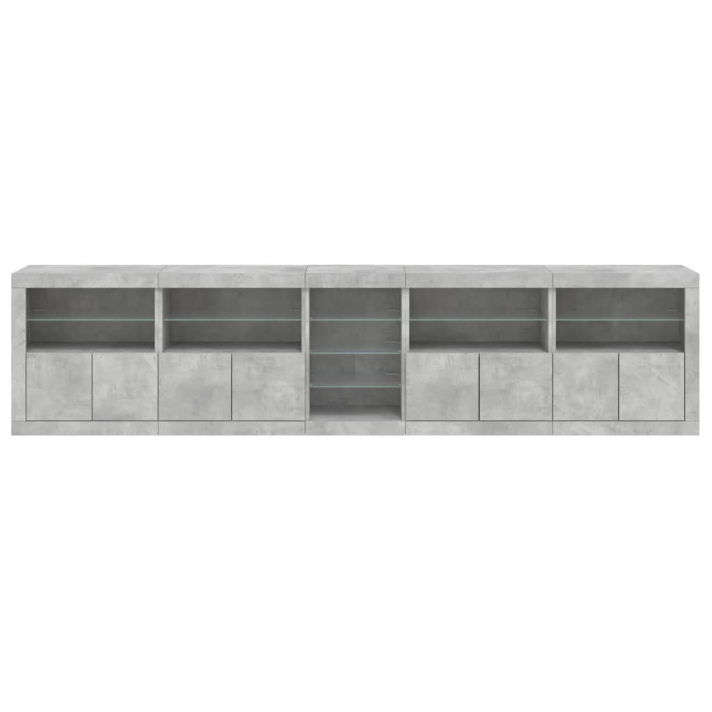 Sideboard With Led Lights 283X37X67 Cm