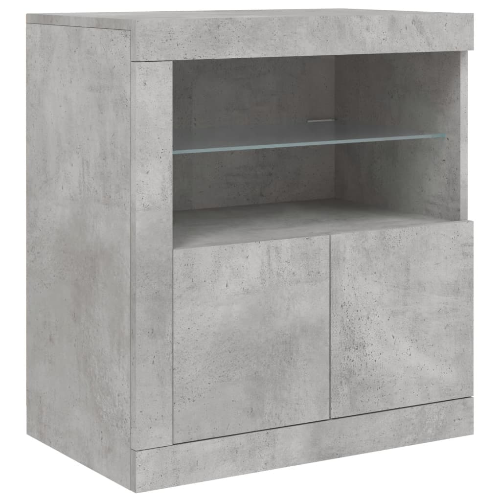Sideboard With Led Lights 283X37X67 Cm