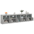 Sideboard With Led Lights 283X37X67 Cm