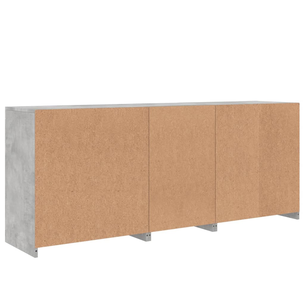 Sideboard With Led Lights 162X37X67 Cm