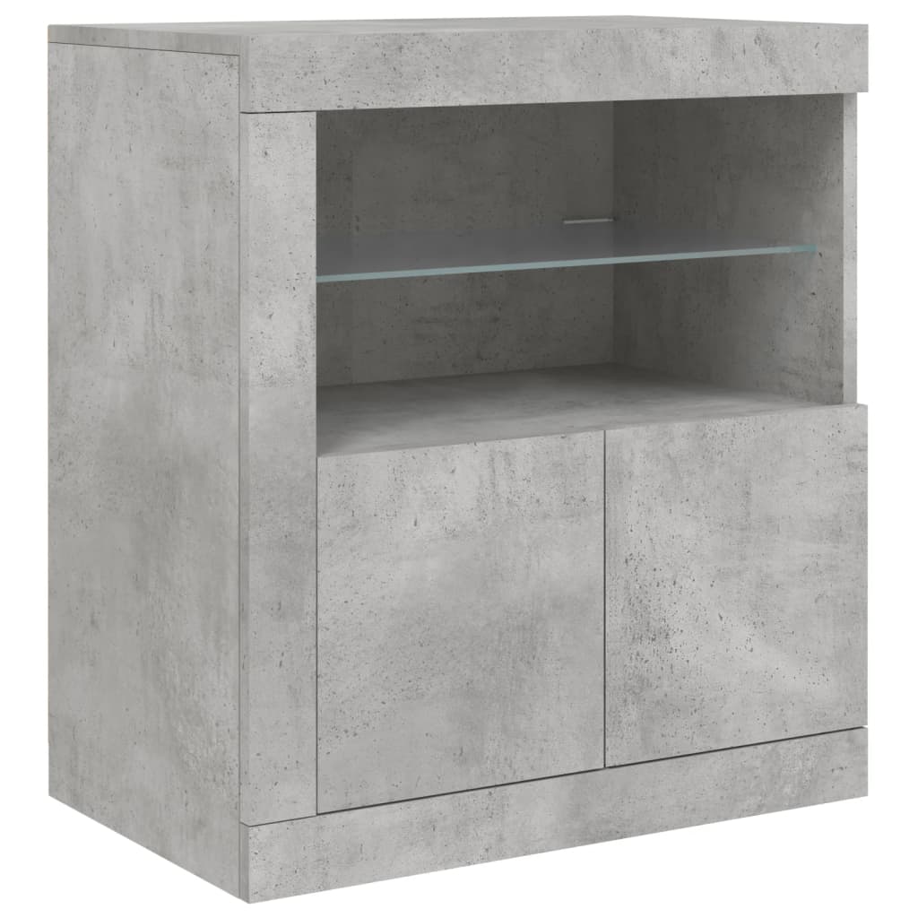 Sideboard With Led Lights 162X37X67 Cm