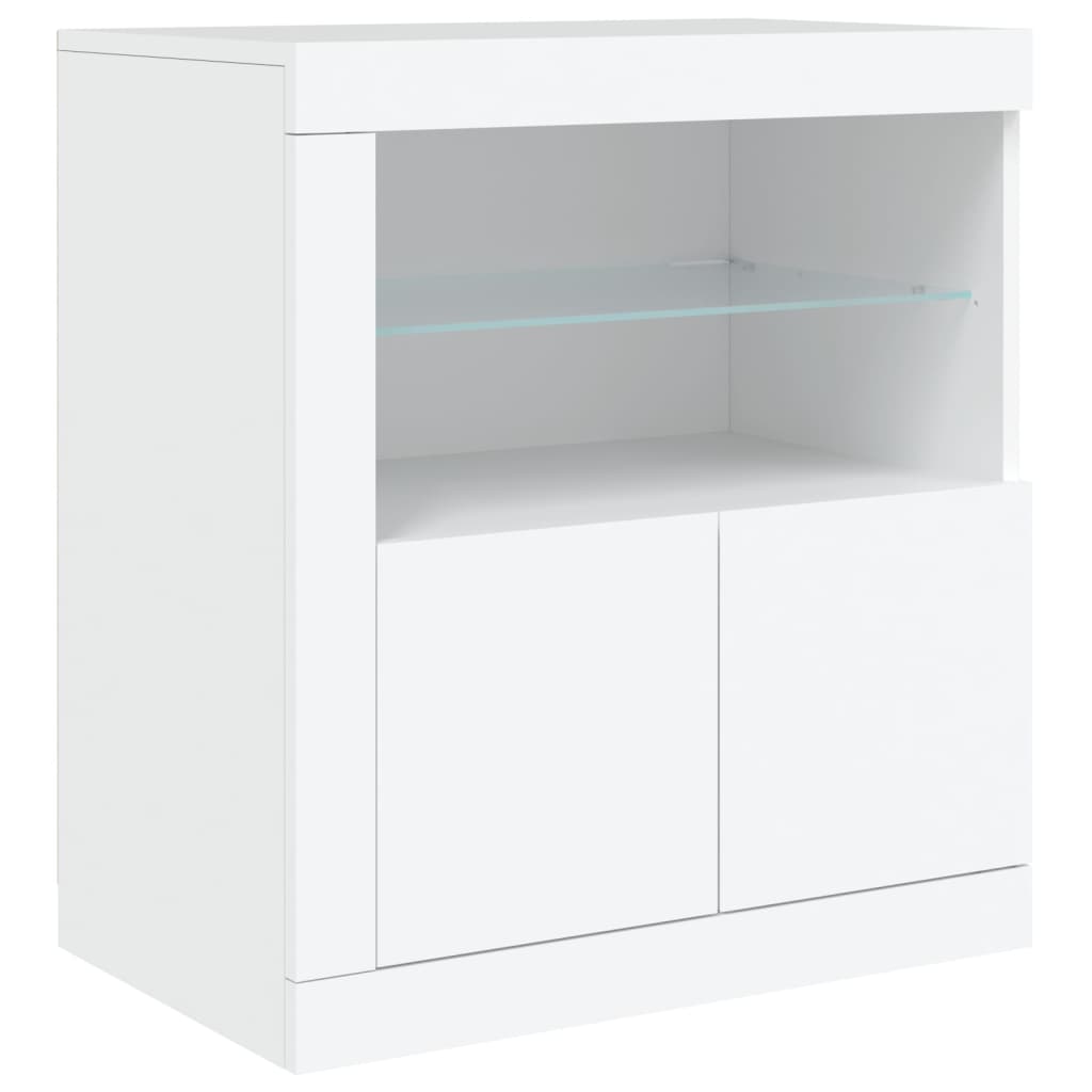 Sideboard With Led Lights 181.5X37X67 Cm