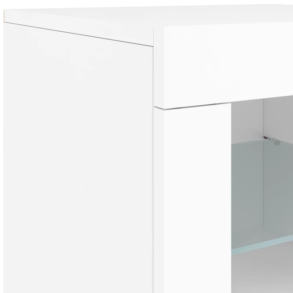 Sideboard With Led Lights 181.5X37X67 Cm