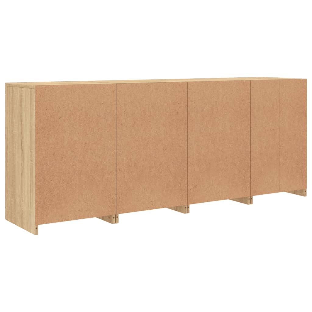 Sideboard With Led Lights 164X37X67 Cm