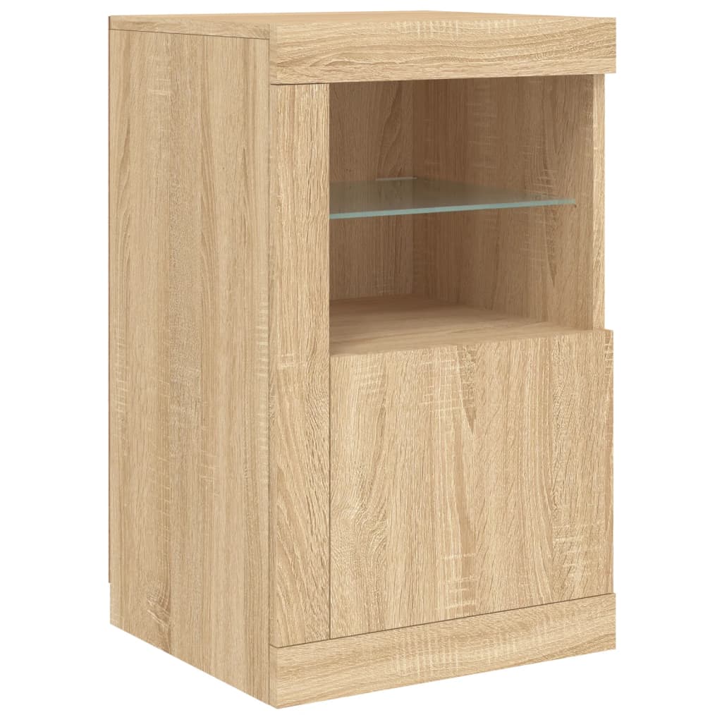 Sideboard With Led Lights 164X37X67 Cm