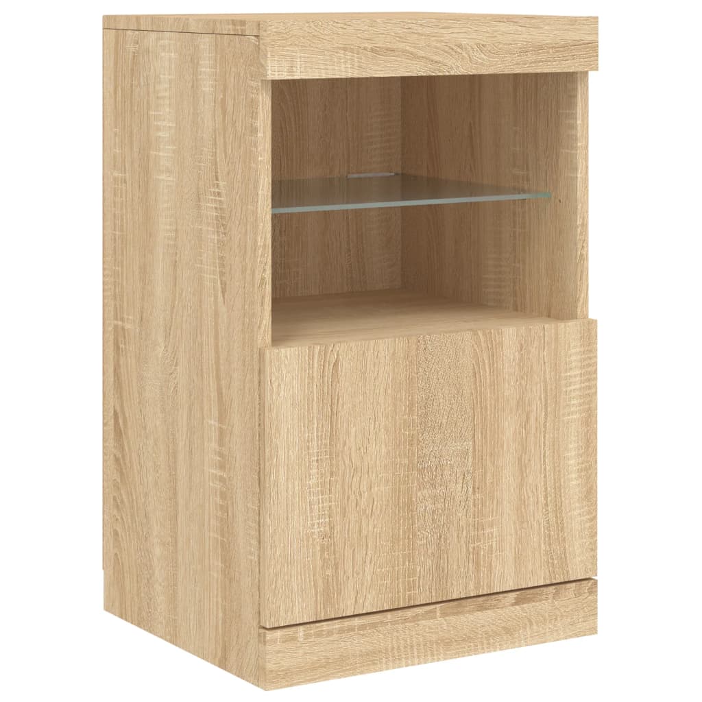 Sideboard With Led Lights 164X37X67 Cm