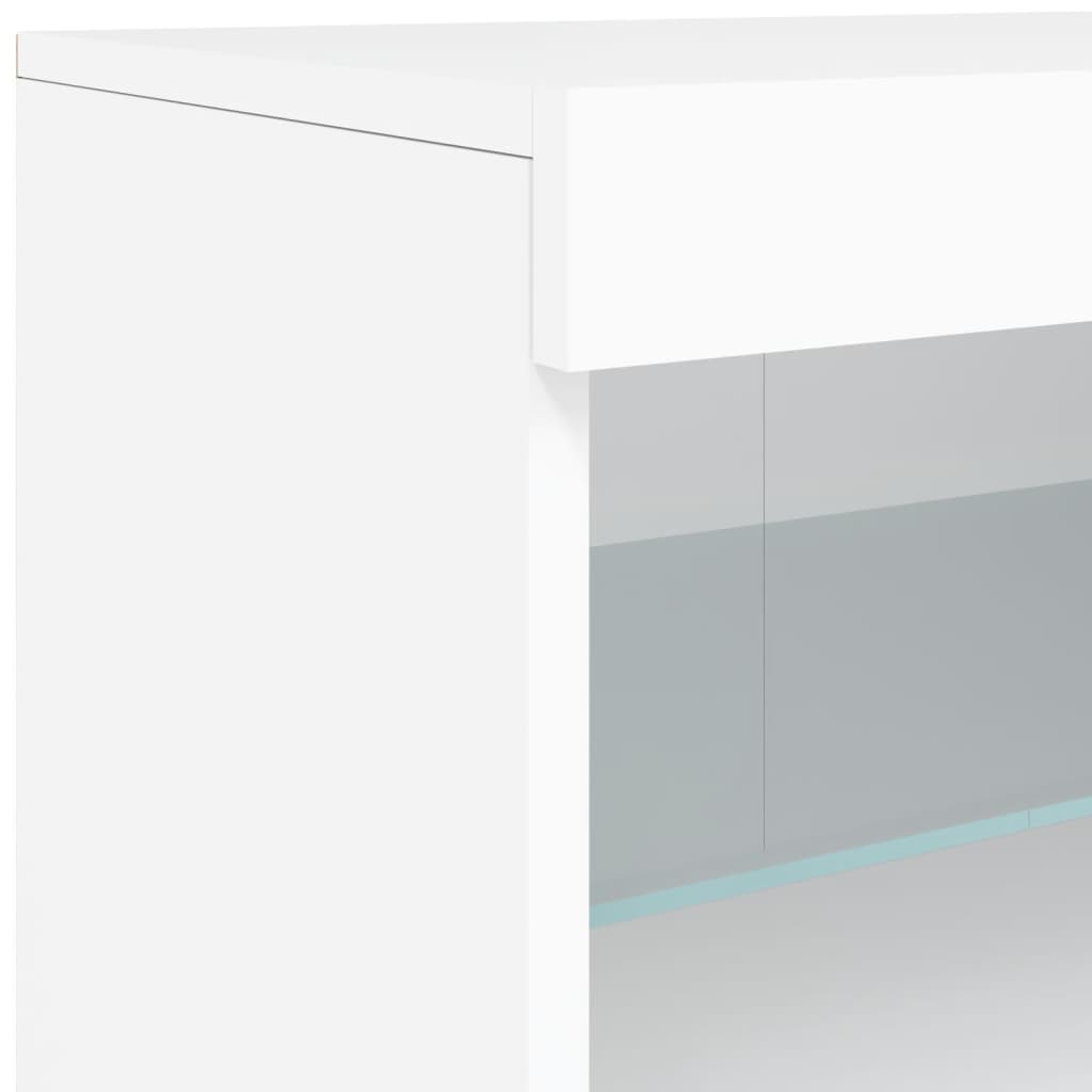 Sideboard With Led Lights 142.5X37X67 Cm