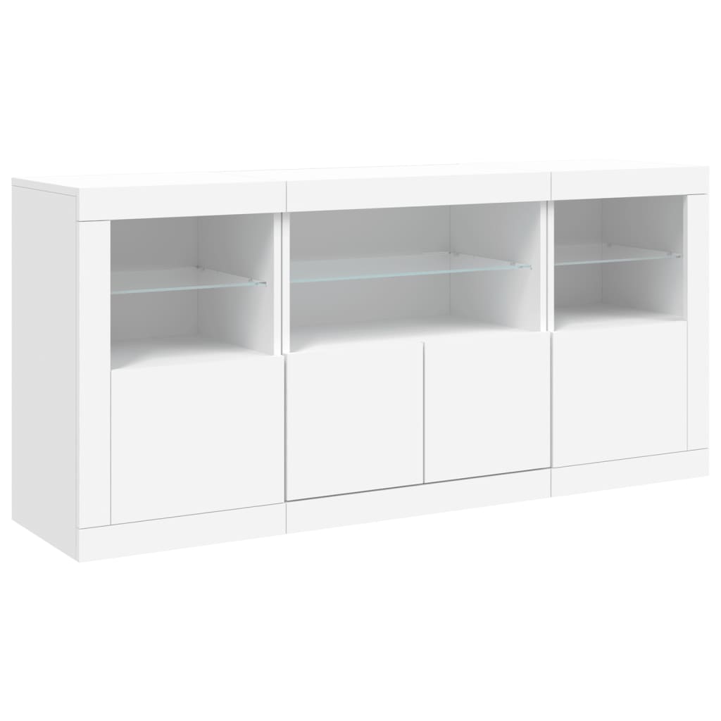 Sideboard With Led Lights 142.5X37X67 Cm