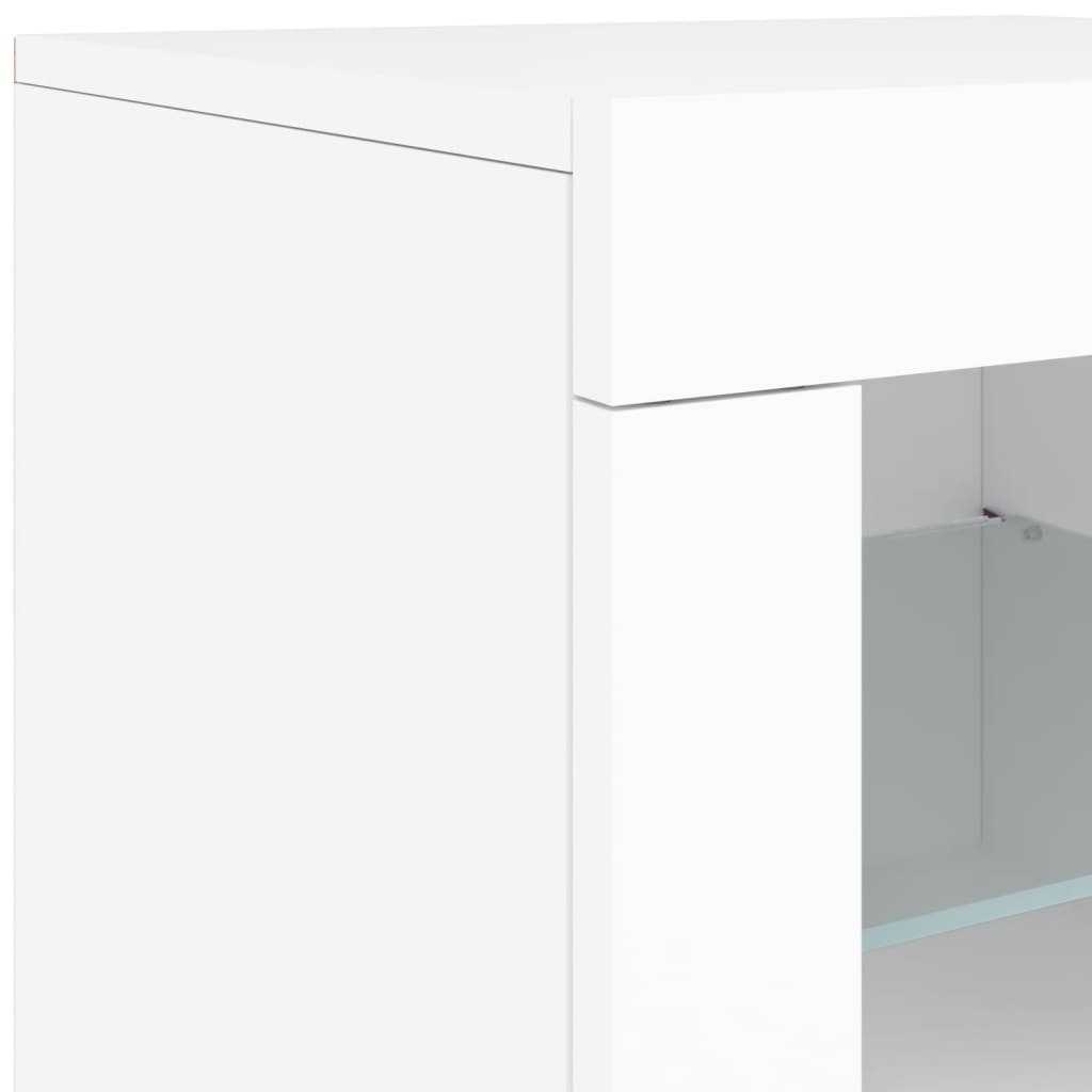 Sideboard With Led Lights 142.5X37X67 Cm