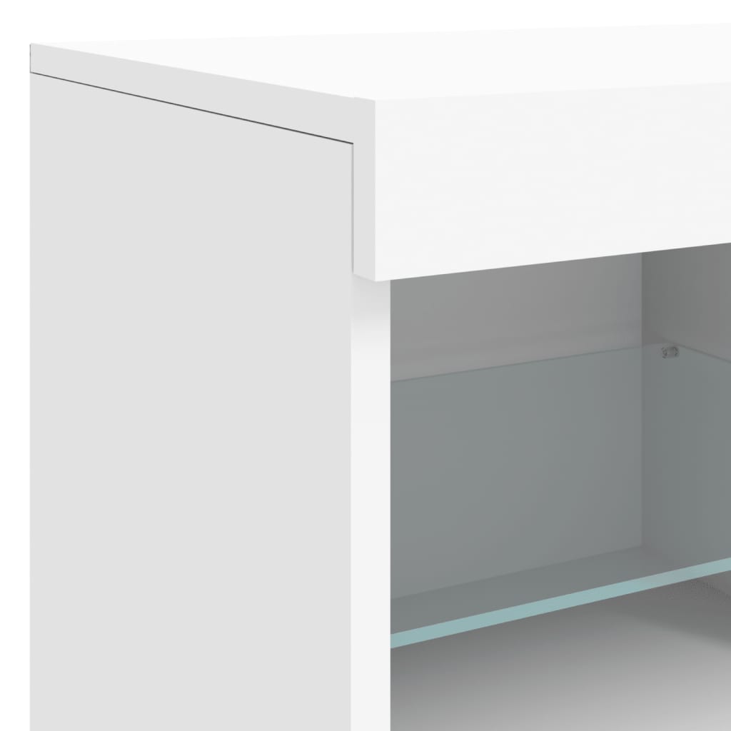 Sideboard LED Lights 163X37X67 Cm Concrete Grey White Sonoma Oak Smoked Oak 163