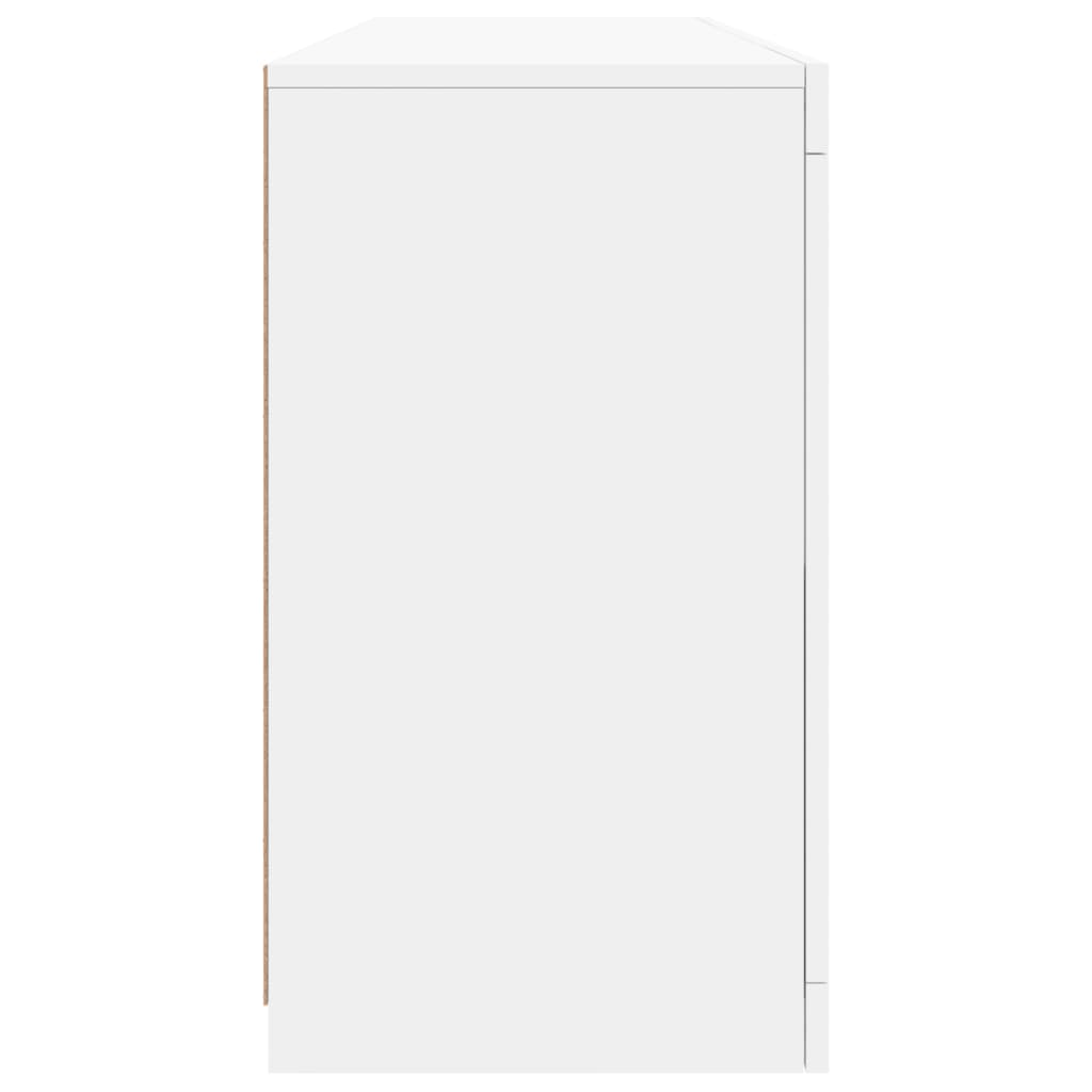 Sideboard LED Lights 163X37X67 Cm Concrete Grey White Sonoma Oak Smoked Oak 163