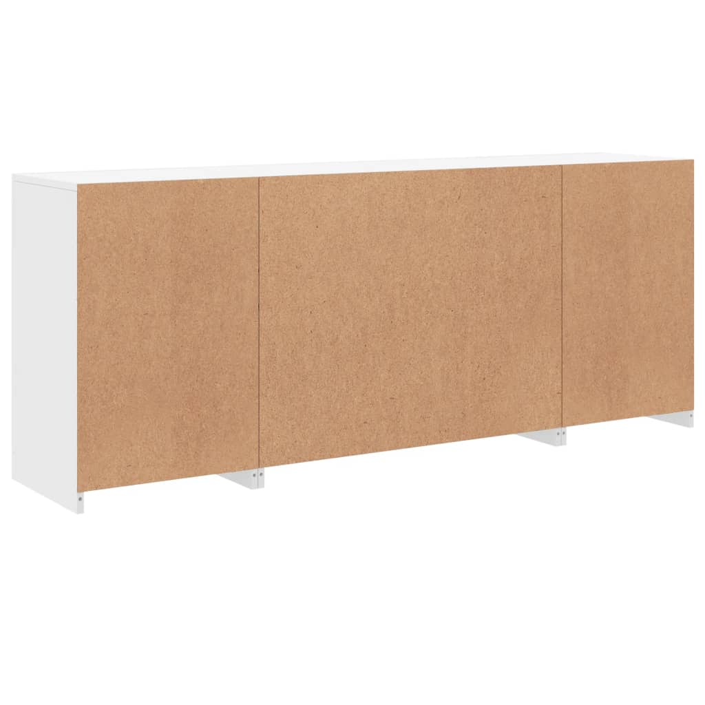 Sideboard LED Lights 163X37X67 Cm Concrete Grey White Sonoma Oak Smoked Oak 163