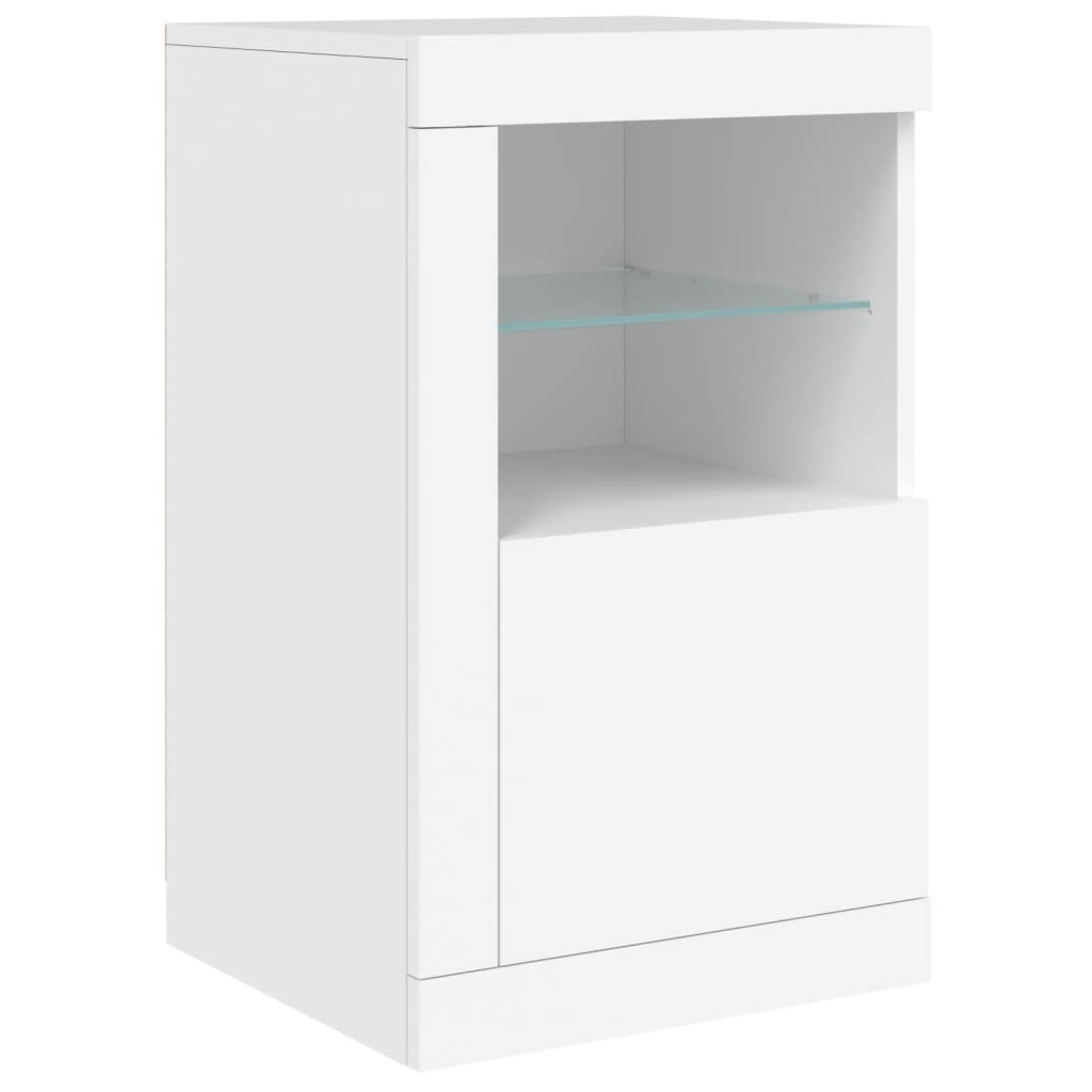Sideboard LED Lights 163X37X67 Cm Concrete Grey White Sonoma Oak Smoked Oak 163