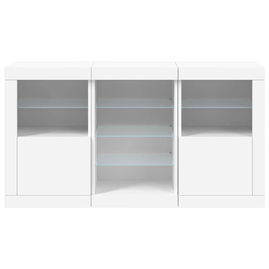 Sideboard With Led Lights 123X37X67 Cm