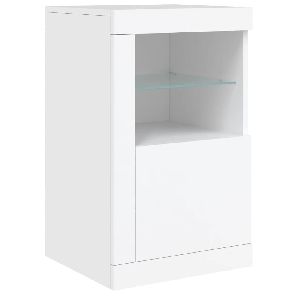 Sideboard With Led Lights 123X37X67 Cm