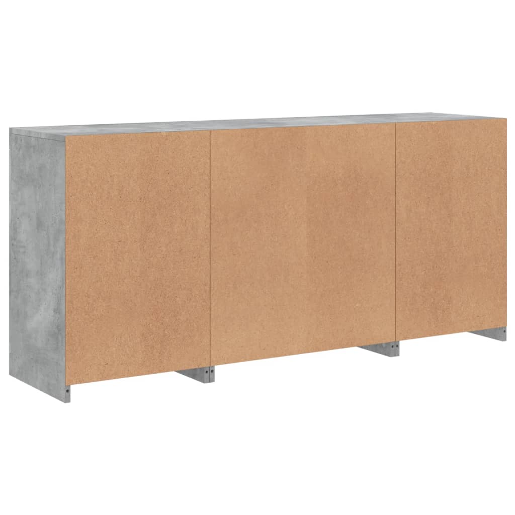 Sideboard With Led Lights 142.5X37X67 Cm