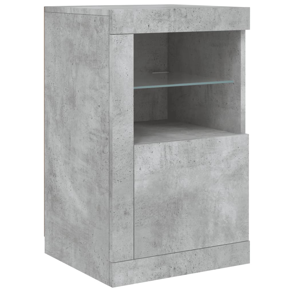 Sideboard With Led Lights 142.5X37X67 Cm