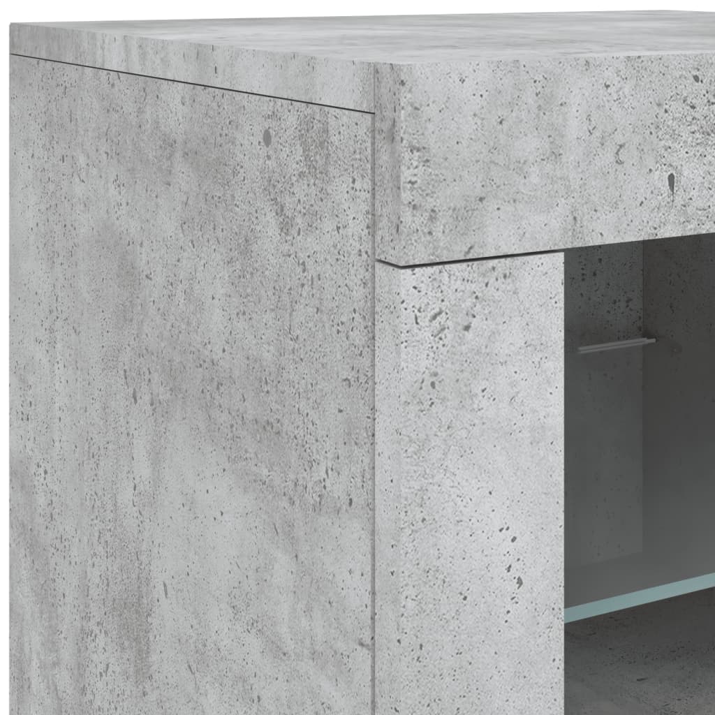 Sideboard With Led Lights 142.5X37X67 Cm