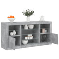 Sideboard With Led Lights 142.5X37X67 Cm
