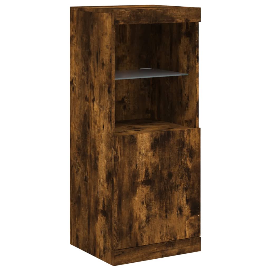 Sideboards With Led Lights 3 Pcs Engineered Wood