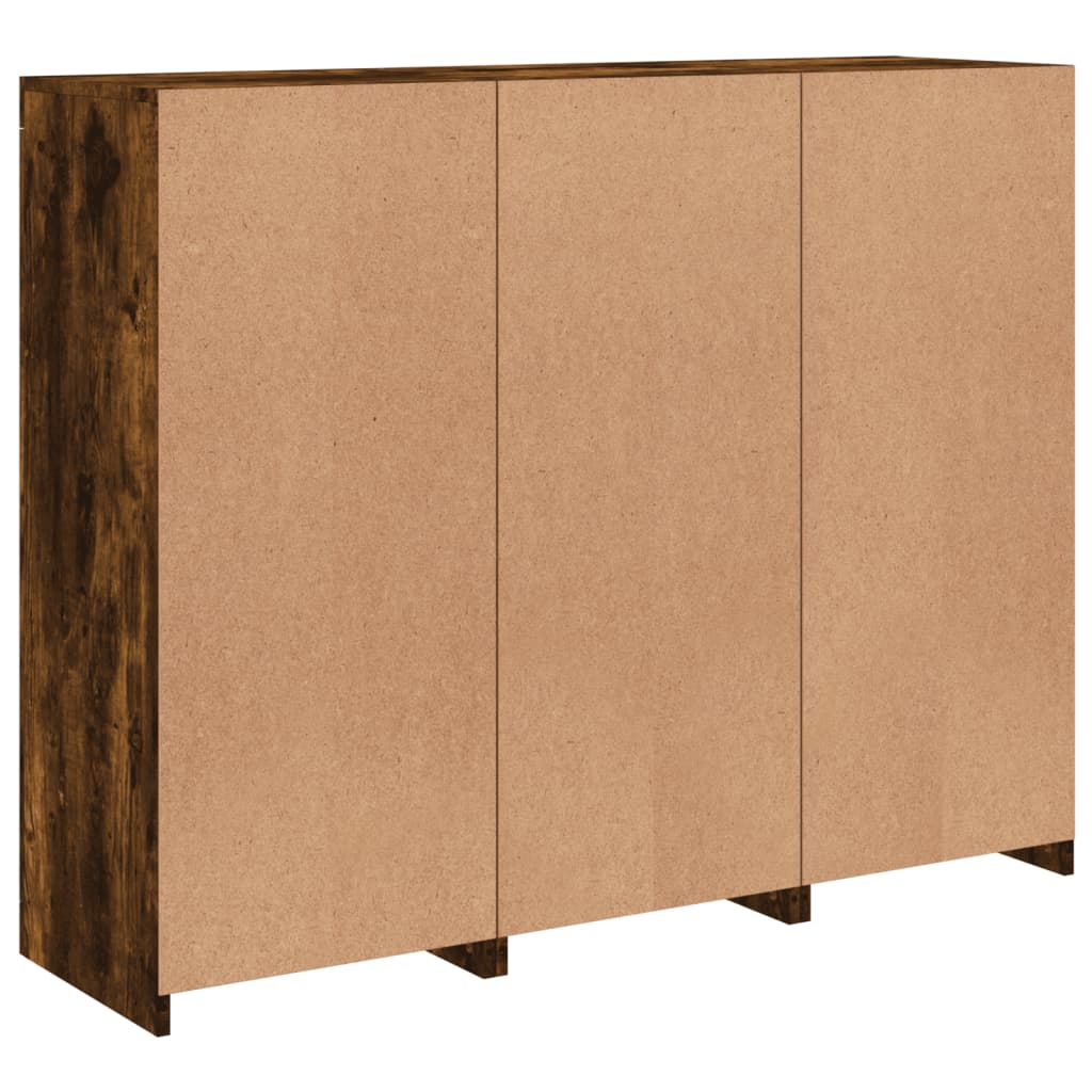 Sideboards With Led Lights 3 Pcs Engineered Wood