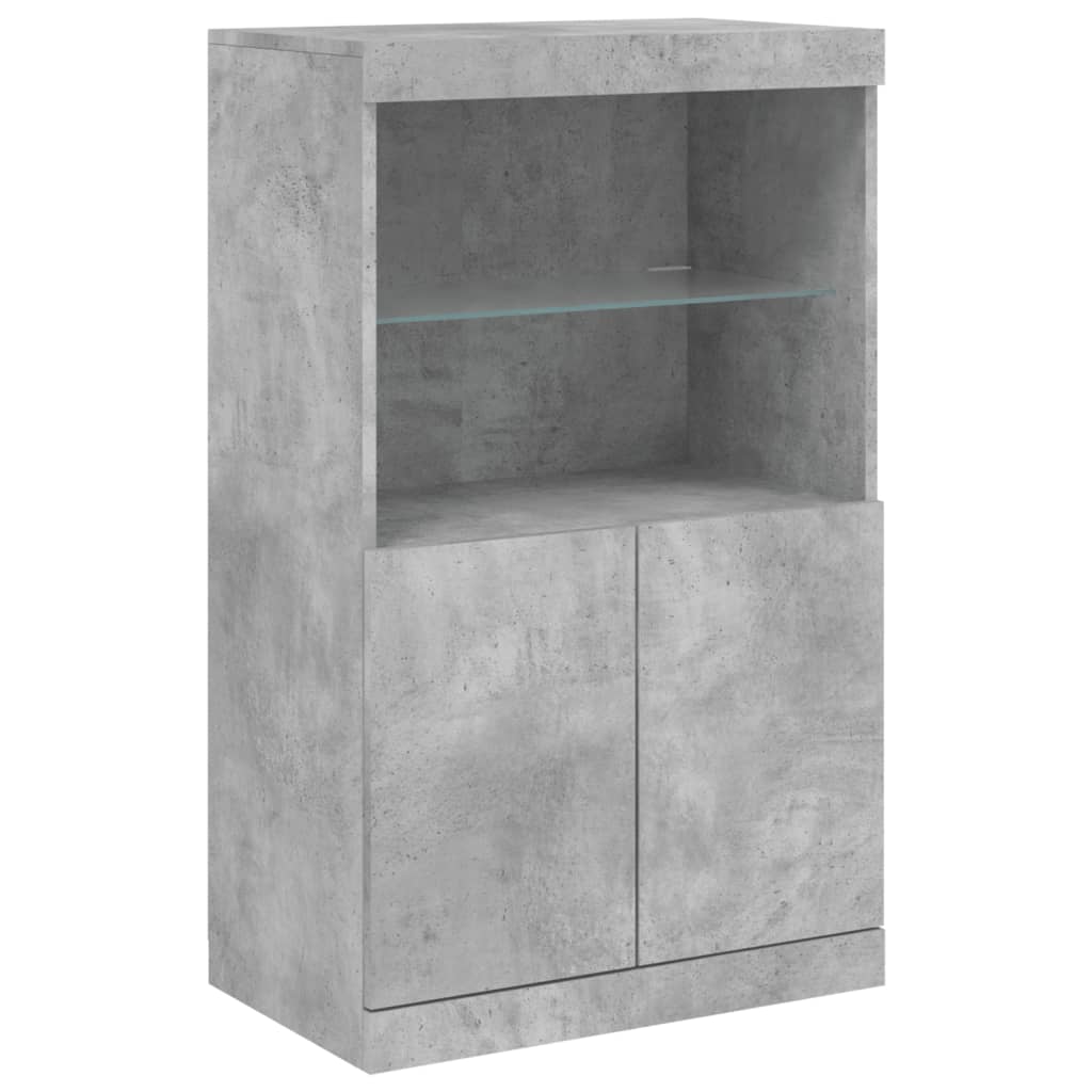 Sideboards With Led Lights 3 Pcs Engineered Wood