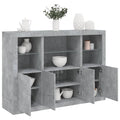 Sideboards With Led Lights 3 Pcs Engineered Wood