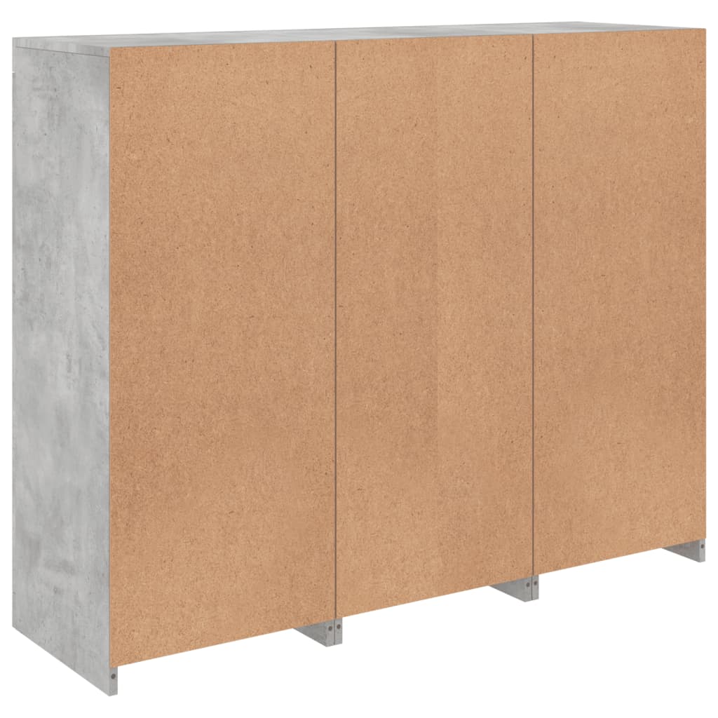 Sideboards With Led Lights 3 Pcs Engineered Wood