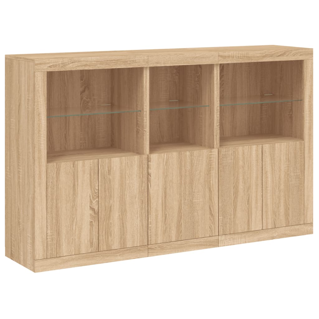 Sideboard With Led Lights 162X37X100 Cm