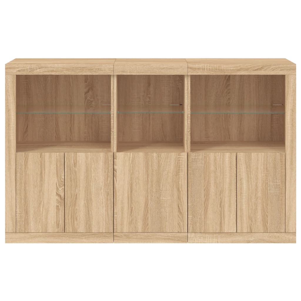 Sideboard With Led Lights 162X37X100 Cm
