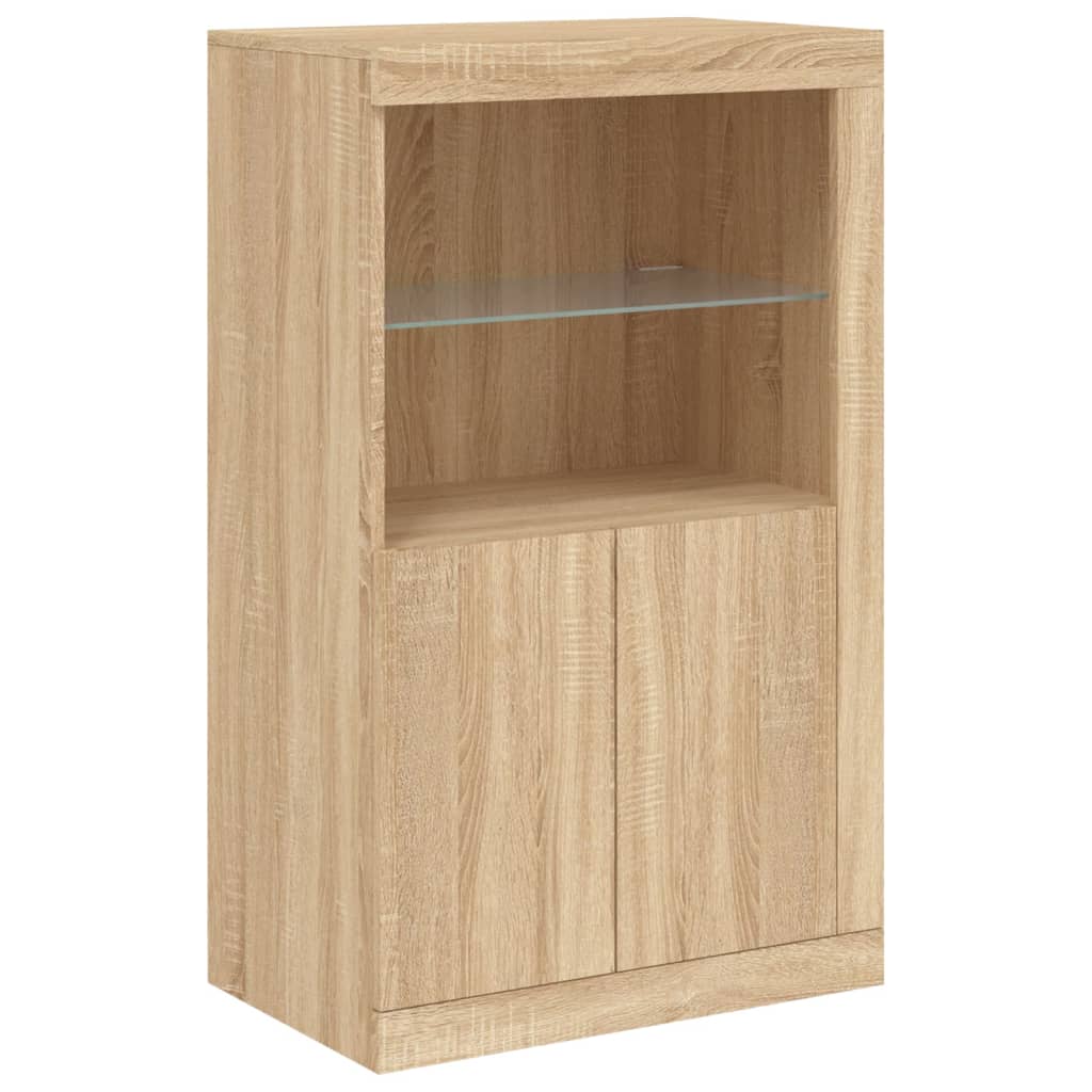 Sideboard With Led Lights 162X37X100 Cm