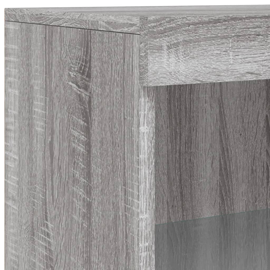 Sideboard With Led Lights 181.5X37X100 Cm