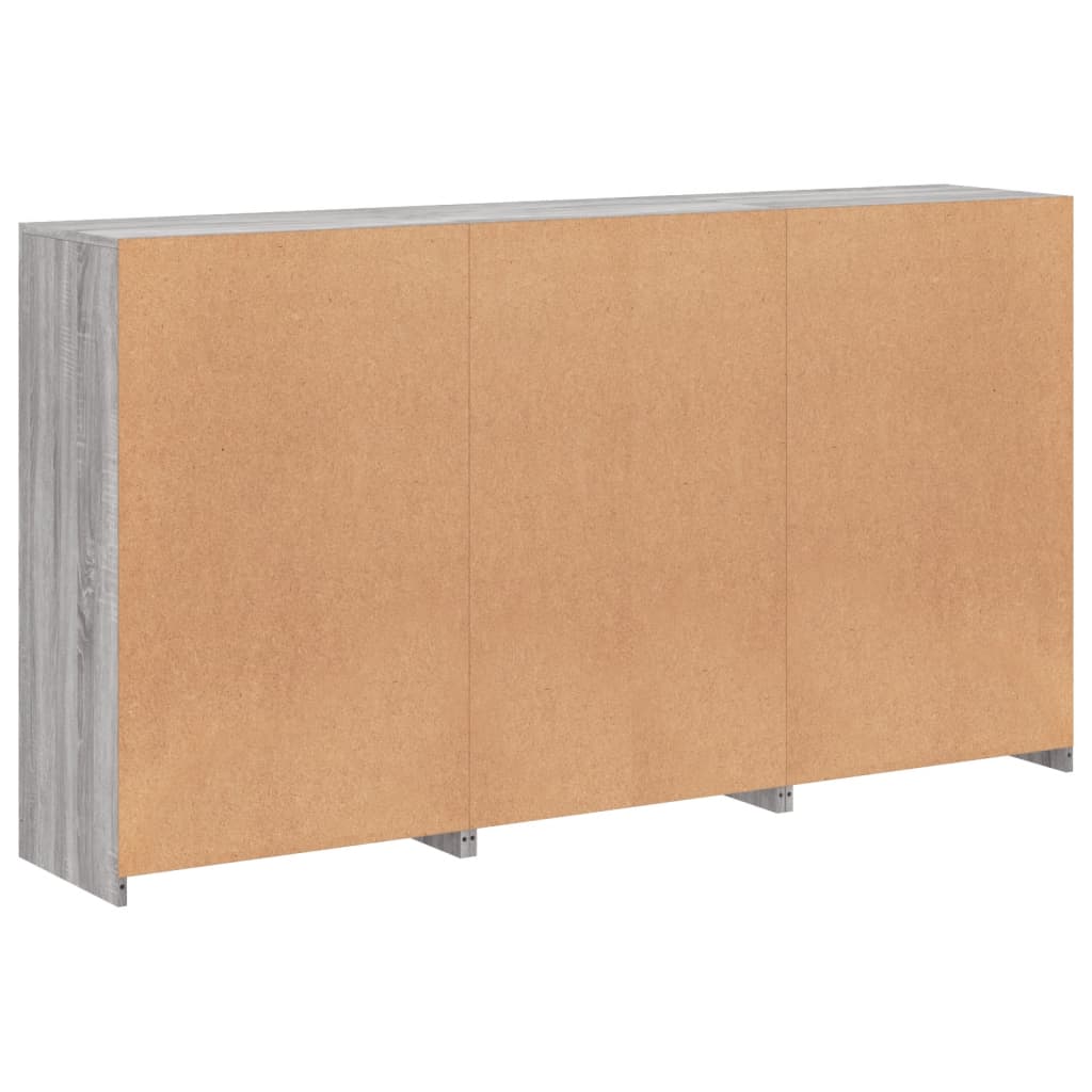 Sideboard With Led Lights 181.5X37X100 Cm