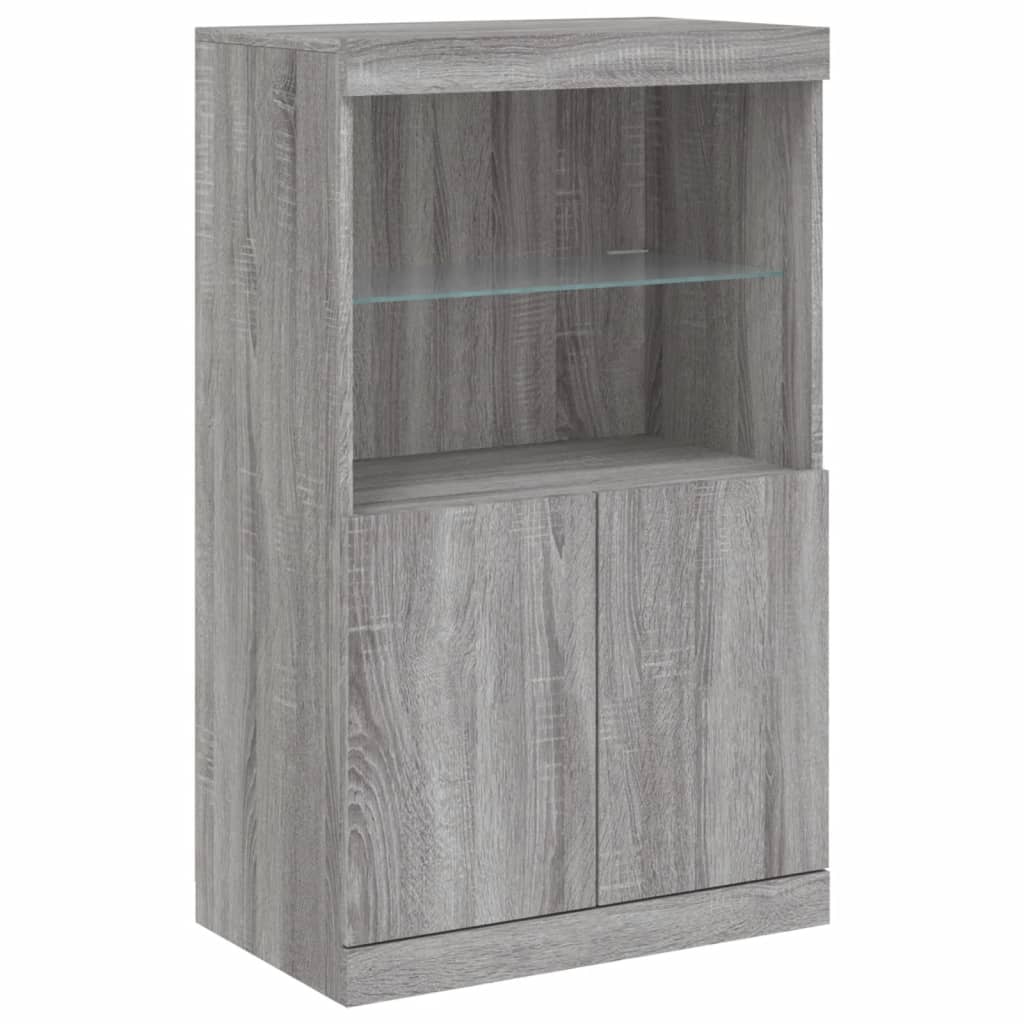 Sideboard With Led Lights 181.5X37X100 Cm