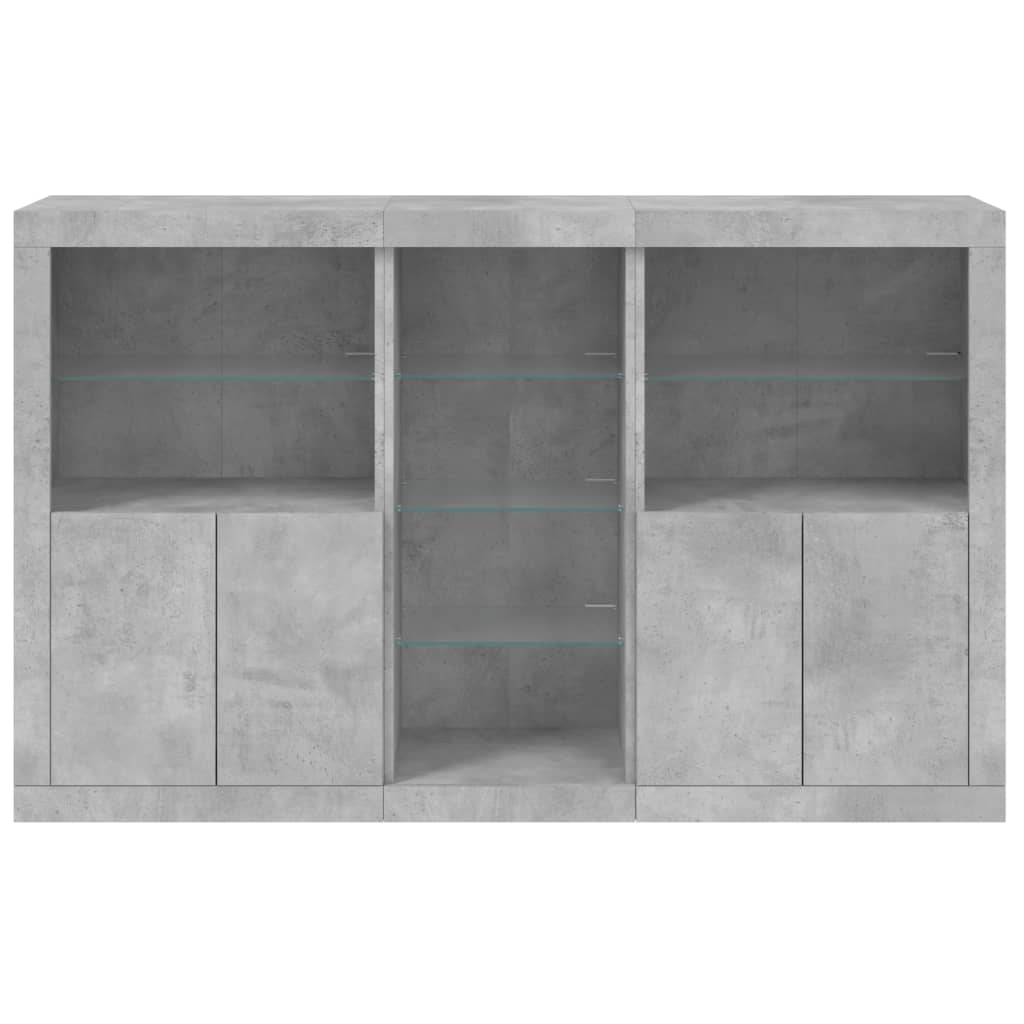Sideboard With Led Lights 162X37X100 Cm