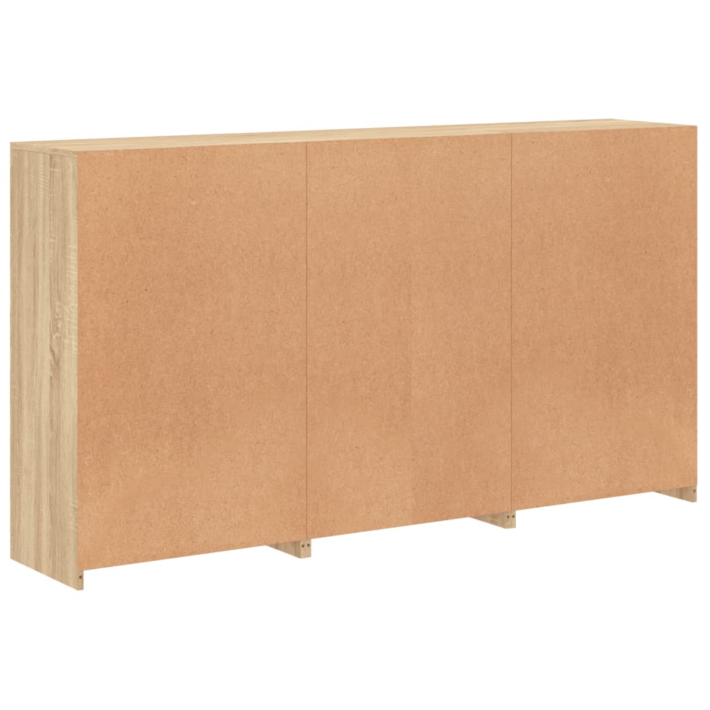 Sideboard With Led Lights 181.5X37X100 Cm