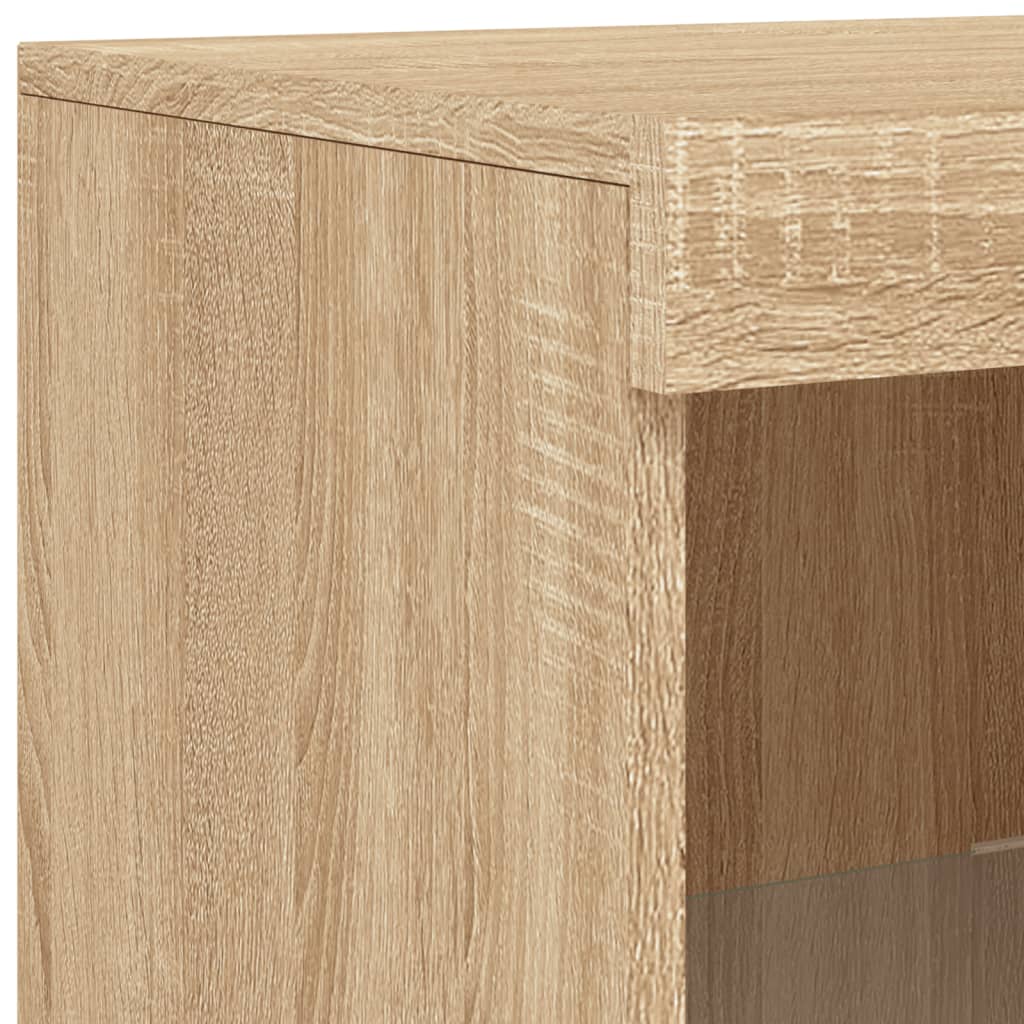 Sideboard With Led Lights 181.5X37X100 Cm