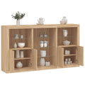 Sideboard With Led Lights 181.5X37X100 Cm
