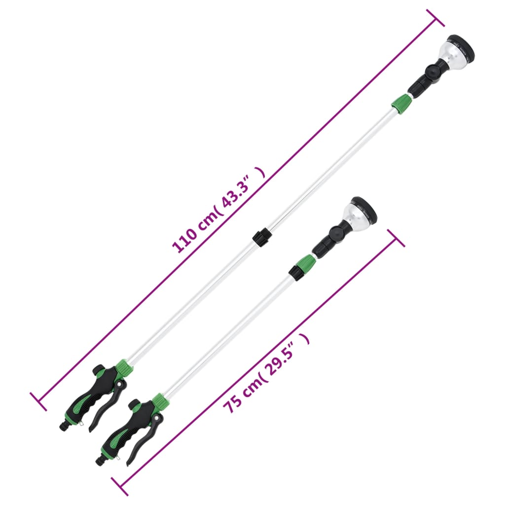 Sprinkler Systems Telescopic Spray Lance 10 Patterns 75-110 Cm Green and black
