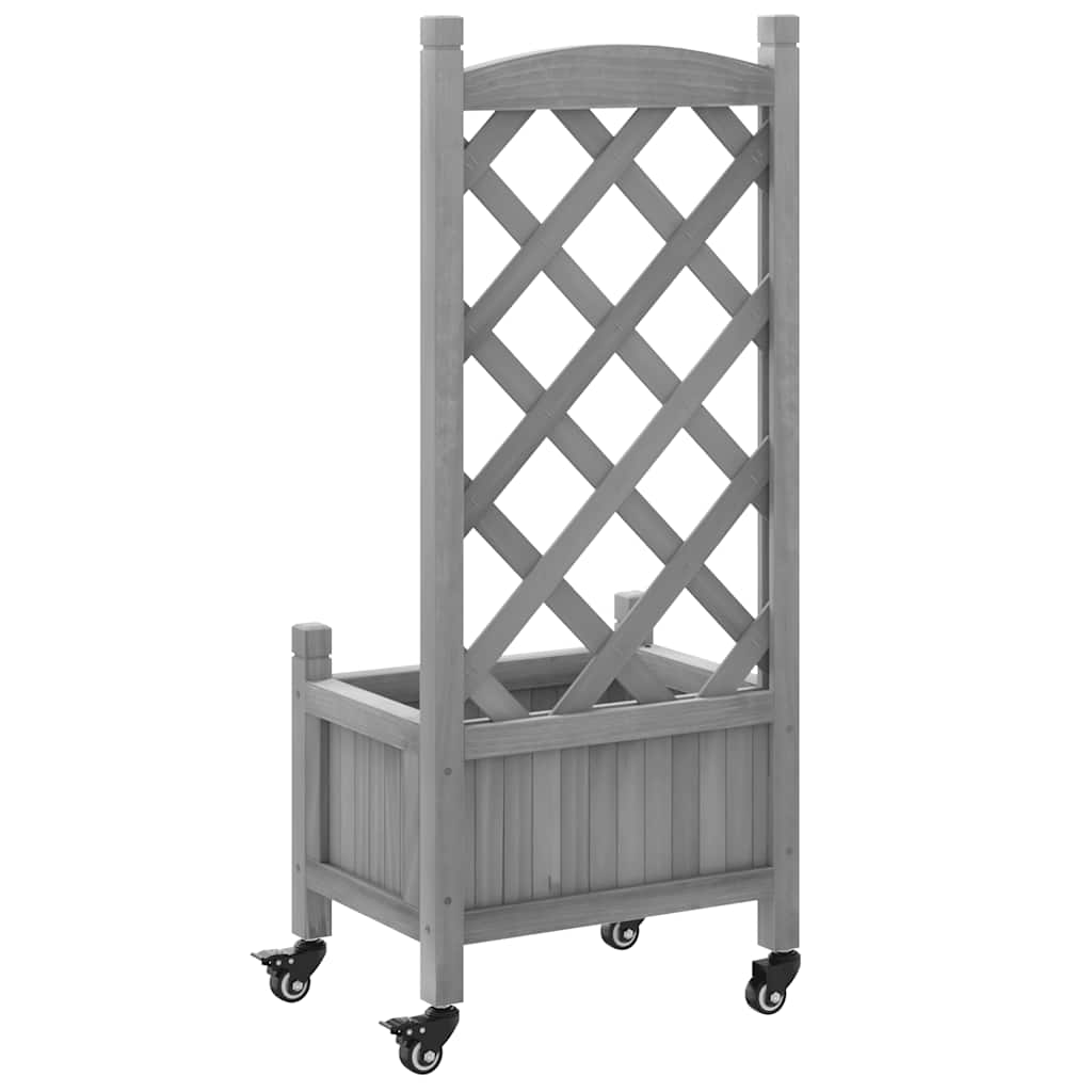 Planter Solid Wood Fir black grey brown Solid fir wood 90 x 35 x 180 cm 40 cm