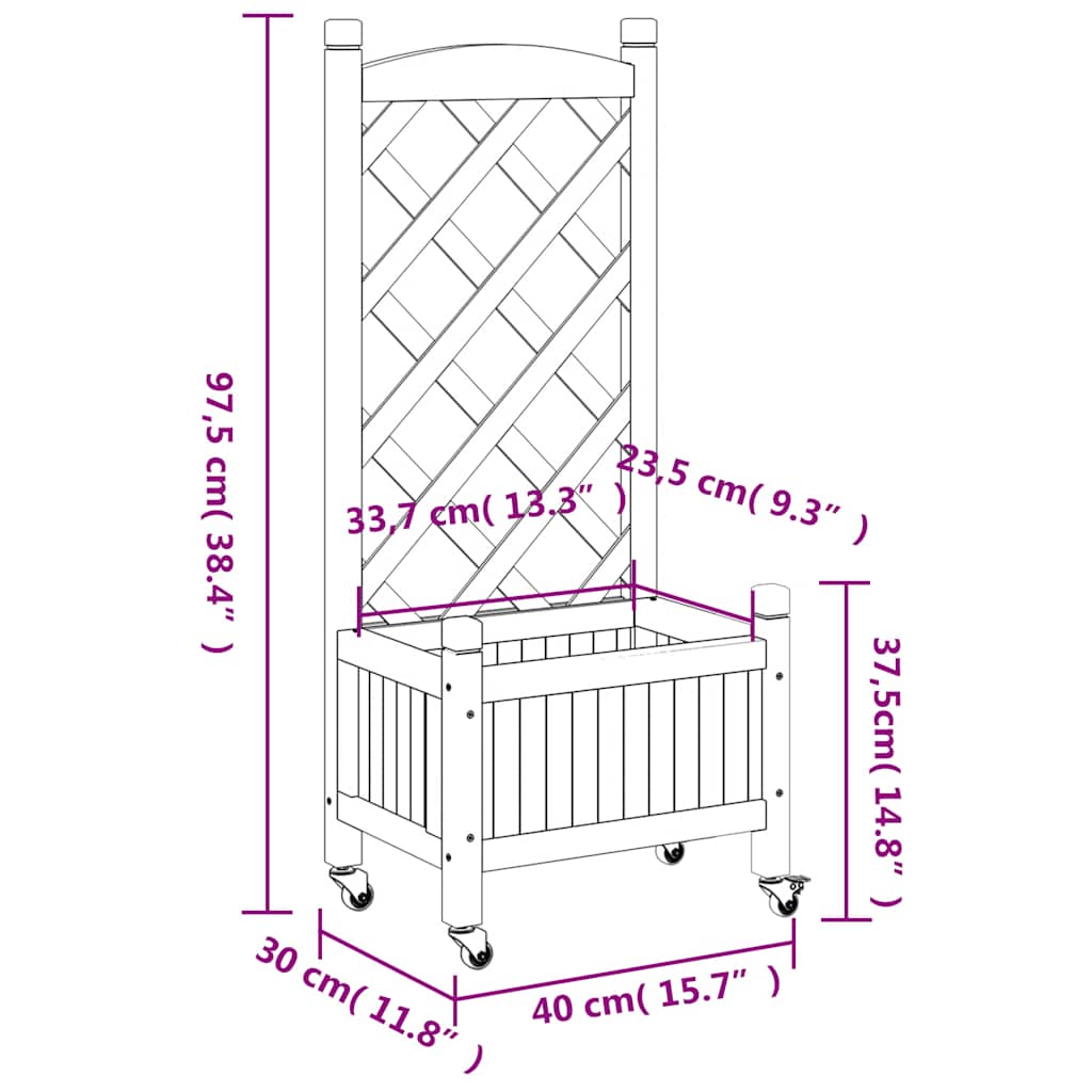 Planter Solid Wood Fir - Model 3207644