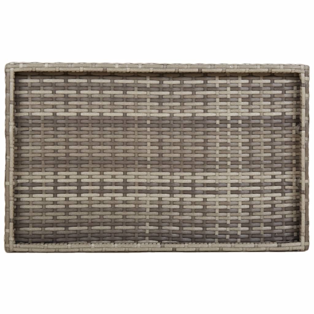 Folding Tray Table 65X40X75 Cm Poly Rattan
